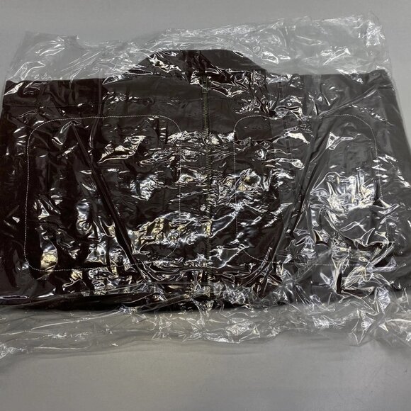 Mechali Men's Contrast Stitch Worker Jacket – Coffee Brown – Size S – NWT - Picture 2 of 13